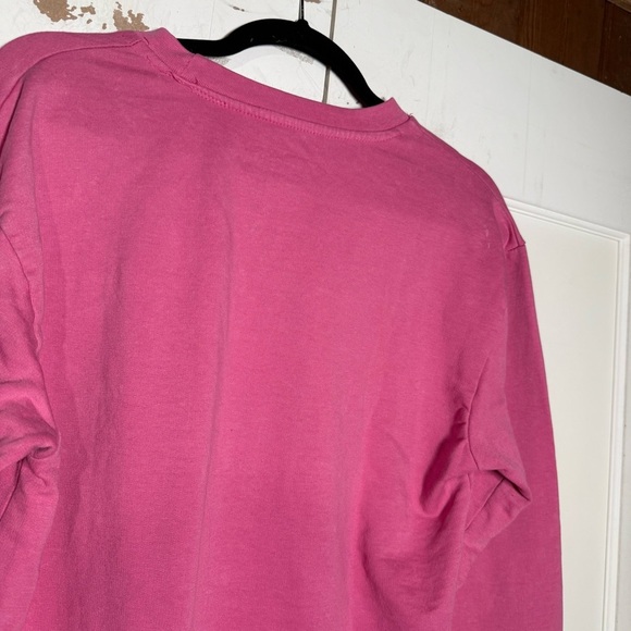 Nirvana Pink Oversized Crewneck Sweatshirt Smiley Face Graphic Size Small - Picture 7 of 8